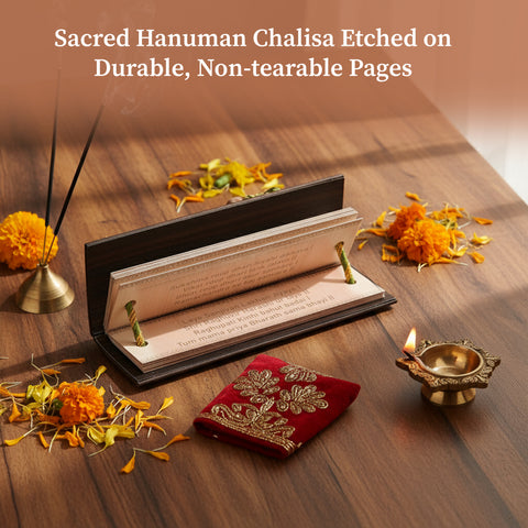 Palm Leaf Hanuman Chalisa | Untearable pages | Durable, lightweight and travel friendly|
