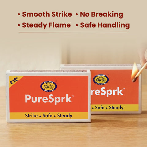 PureSprk Matchbox - 1,075 Sticks | Pack of 5