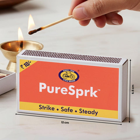 PureSprk Matchbox - 1,075 Sticks | Pack of 5