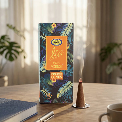 Rain Forest Pack of 3 Incense Cones - Lia Connoisseur Series