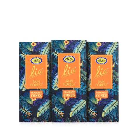 Rain Forest Pack of 3 Incense Cones - Lia Connoisseur Series