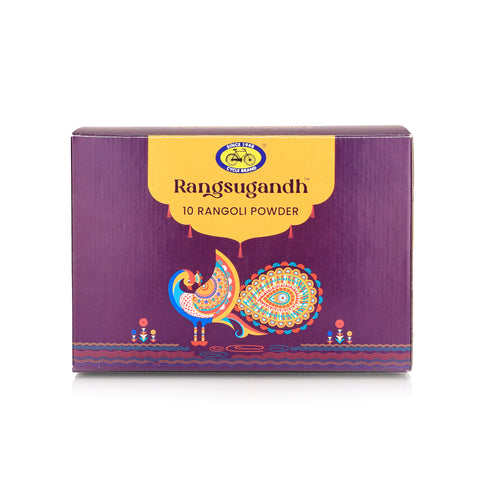 Rangoli Colors with Squeeze Bottles – 10 Colors, 100 g Each