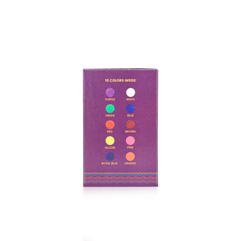 Rangoli Colors with Squeeze Bottles – 10 Colors, 100 g Each