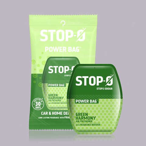 Stop-O Fragrance Toilet Freshener Power Bag - Green Harmony