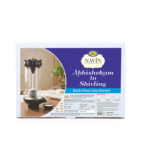 Abhishekam to Shivling Backflow Incense Burner Set with 20 Cones