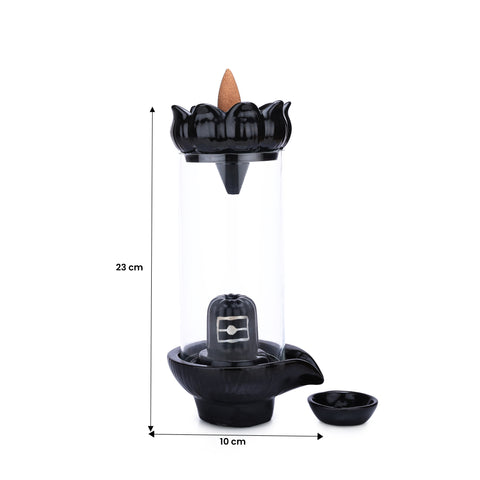 Abhishekam to Shivling Backflow Incense Burner Set with 20 Cones