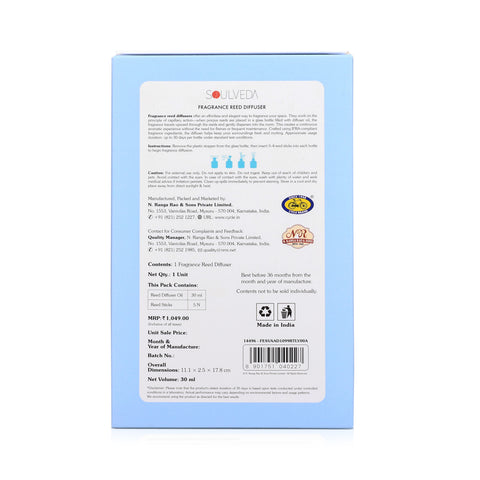 Lilium Aroma Reed Diffuser – Air Edition | 30 ml, 5 N Reed Sticks