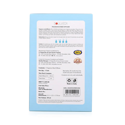 Ocean Dreams Aroma Reed Diffuser – Water Edition | 30 ml, 5 N Reed Sticks