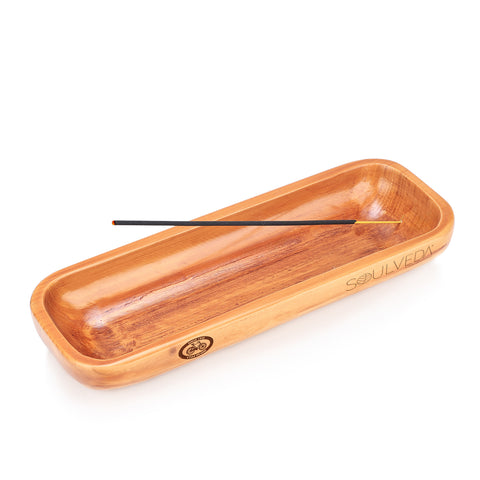 Tray Design Wooden Incense Holder & Ash Catcher Tray | 11 Inch Agarbatti Stand & Incense Stick Holder | Heat Resistant, Easy to Clean | Ideal for Pooja, Meditation, Yoga, Home & Office Decor