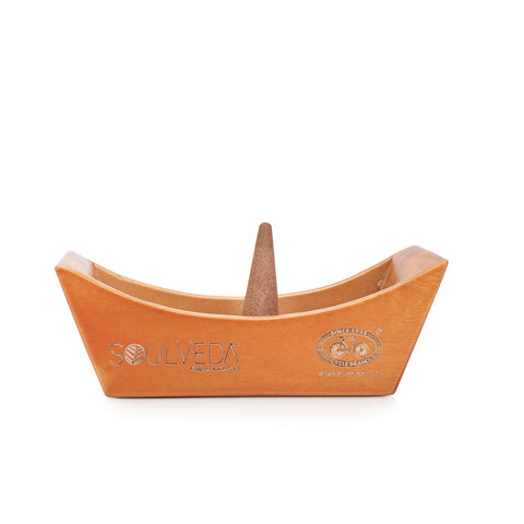 Tub Design Wooden Incense Holder & Ash Catcher | Neem Wood Agarbatti Stand | Heat Resistant & Easy to Clean | Perfect for Pooja, Meditation & Home Décor
