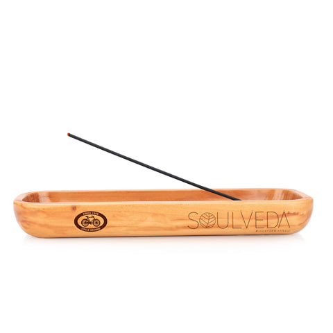 Tray Design Wooden Incense Holder & Ash Catcher Tray | 11 Inch Agarbatti Stand & Incense Stick Holder | Heat Resistant, Easy to Clean | Ideal for Pooja, Meditation, Yoga, Home & Office Decor