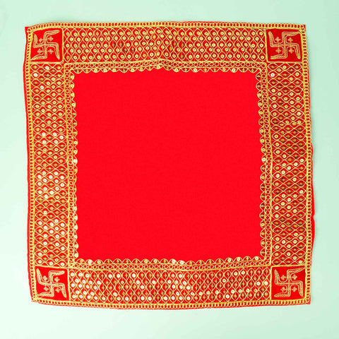 Swastik Design Velvet Aasan | India’s Largest Pooja Accessories Brand - www.satvikstore.in