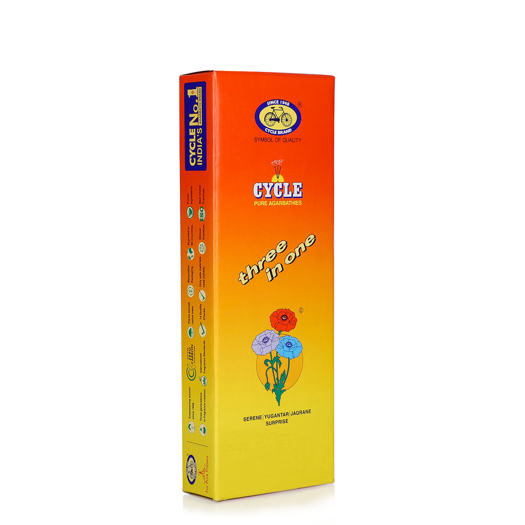 Three in One Agarbatti Combo - Pack of 6 – Cycle.in