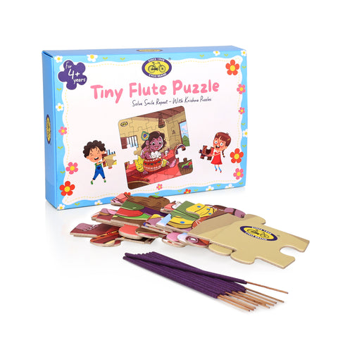 Kids Jigsaw Puzzle - Krishna Makhan Chor | Fun, Focus & Devotion | Tiny Flute Puzzle