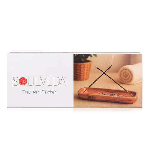 Tray Design Wooden Incense Holder & Ash Catcher Tray | 11 Inch Agarbatti Stand & Incense Stick Holder | Heat Resistant, Easy to Clean | Ideal for Pooja, Meditation, Yoga, Home & Office Decor