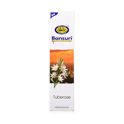 Bansuri Tuberose Agarbathi | White Floral Incense for Puja & Daily Use