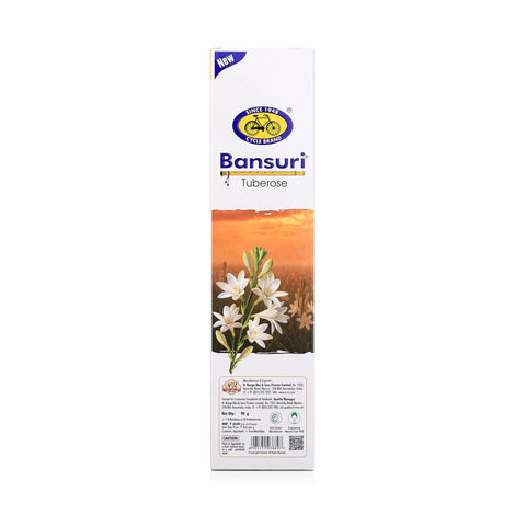 Bansuri Tuberose Agarbathi | White Floral Incense for Puja & Daily Use