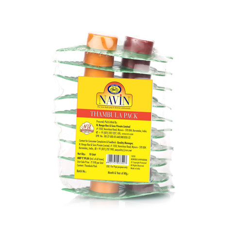 Leaf-Style Thambulam Kit with Kumkum & Turmeric 10 nos (Pack of 2)
