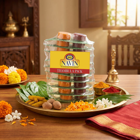 Leaf-Style Thambulam Kit with Kumkum & Turmeric 10 nos (Pack of 2)