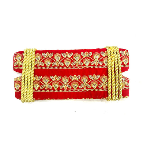 Graceful Red Floral Jhula For Hariyali Teej