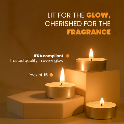 IRIS Celeste White Musk Scented Tealight Candles