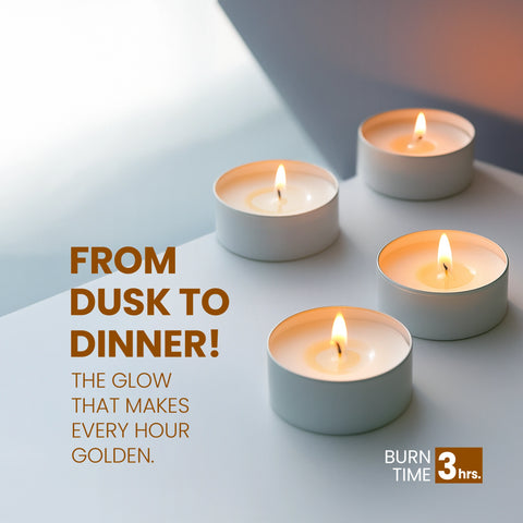 IRIS Celeste White Musk Scented Tealight Candles