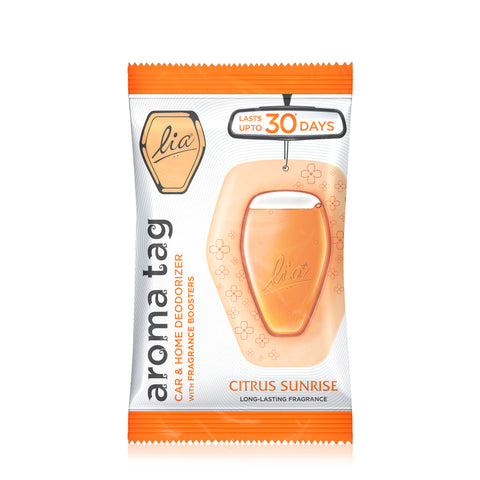 Citrus Sunrise Aroma Tag | Spill-Free Freshness Anywhere