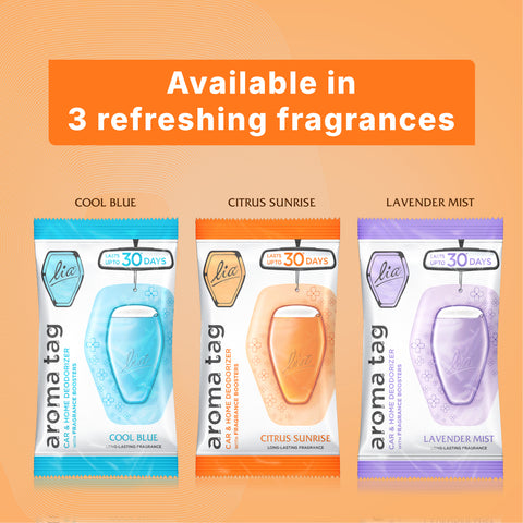 Citrus Sunrise Aroma Tag | Spill-Free Freshness Anywhere