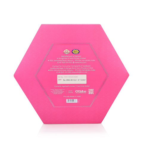 Cycle Heritage Celebration Collection – Signature Temple Incense Cones Inspired by 6 Indian Heritage Art Forms (72 Cones + Free Holder)