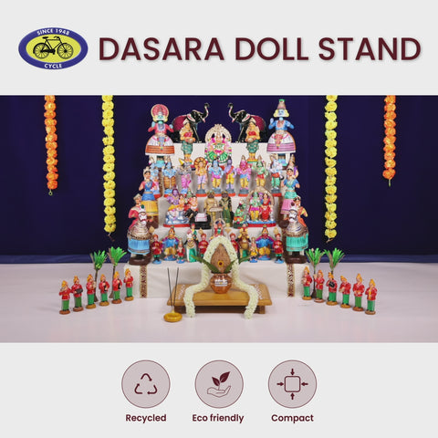 5-Step Dasara Doll Stand Combo (Pack of 4) | Festive Display Setup
