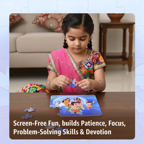 Kids Jigsaw Puzzle - Ganesha with Family | Fun, Focus & Devotion | Tiny Trunk Puzzle