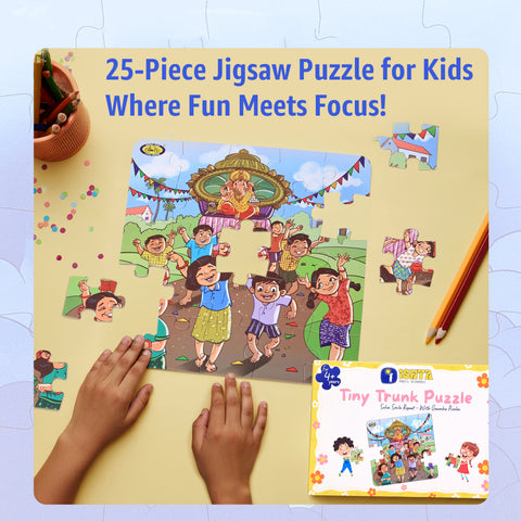 Kids Jigsaw Puzzle - Ganesha with Kids | Fun, Focus & Devotion | Tiny Trunk Puzzle