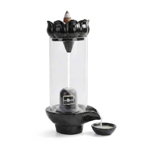 Abhishekam to Shivling Backflow Incense Burner Set with 20 Cones