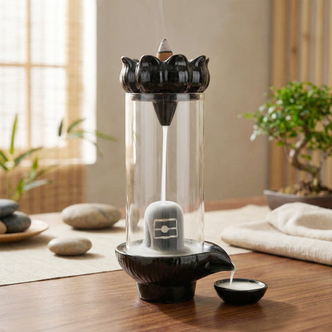 Abhishekam to Shivling Backflow Incense Burner Set with 20 Cones