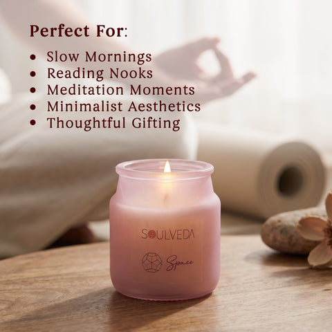 Space - White Musk Scented Glass Jar Candle | 80g