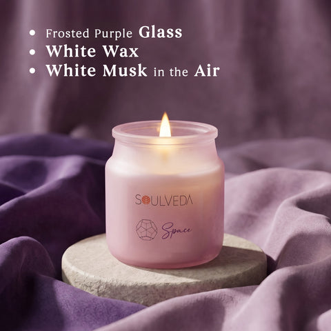 Space - White Musk Scented Glass Jar Candle | 80g